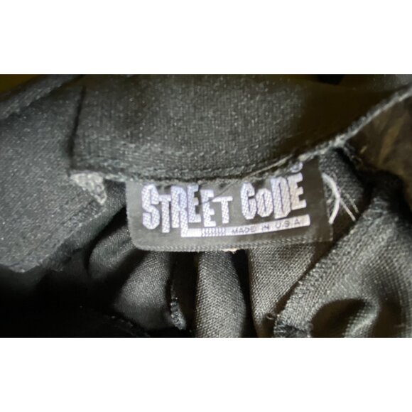 Y2K Black Skater Skirt With Belt  Size 7/8 Rave Punk Rock Club Cute Flare - Picture 3 of 5